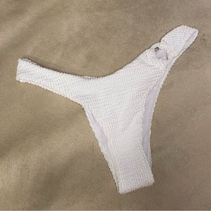 Amazing Lace White Textured Bikini Bottom